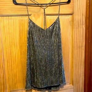 Shimmery, gold tank top